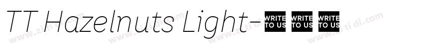 TT Hazelnuts Light字体转换